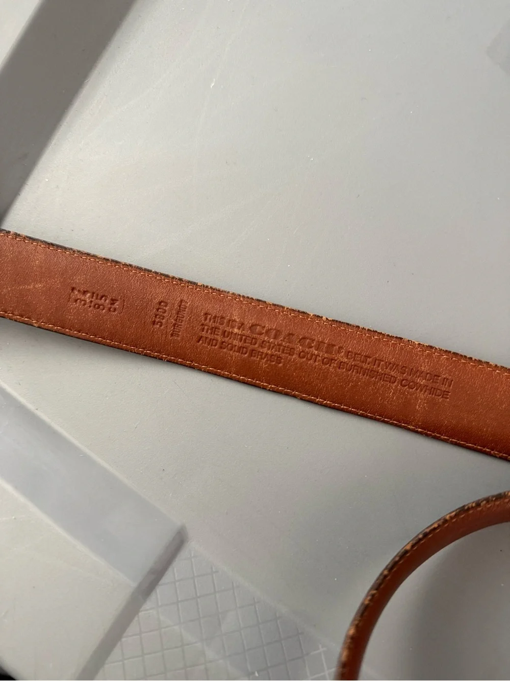 Coach Brown Leather 5800 Brass Buckle Belt Vintage 85cm